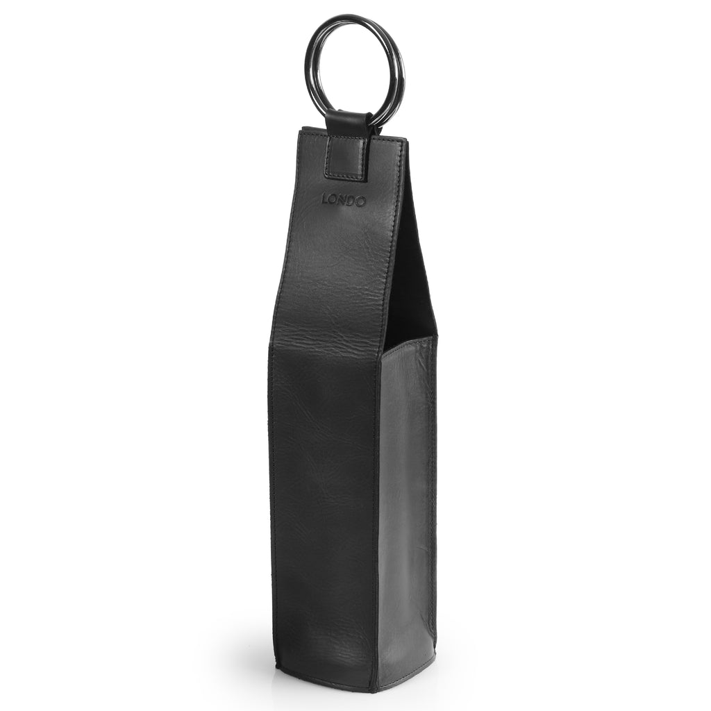 Miti Bottle Holder Black leather – etoile totes