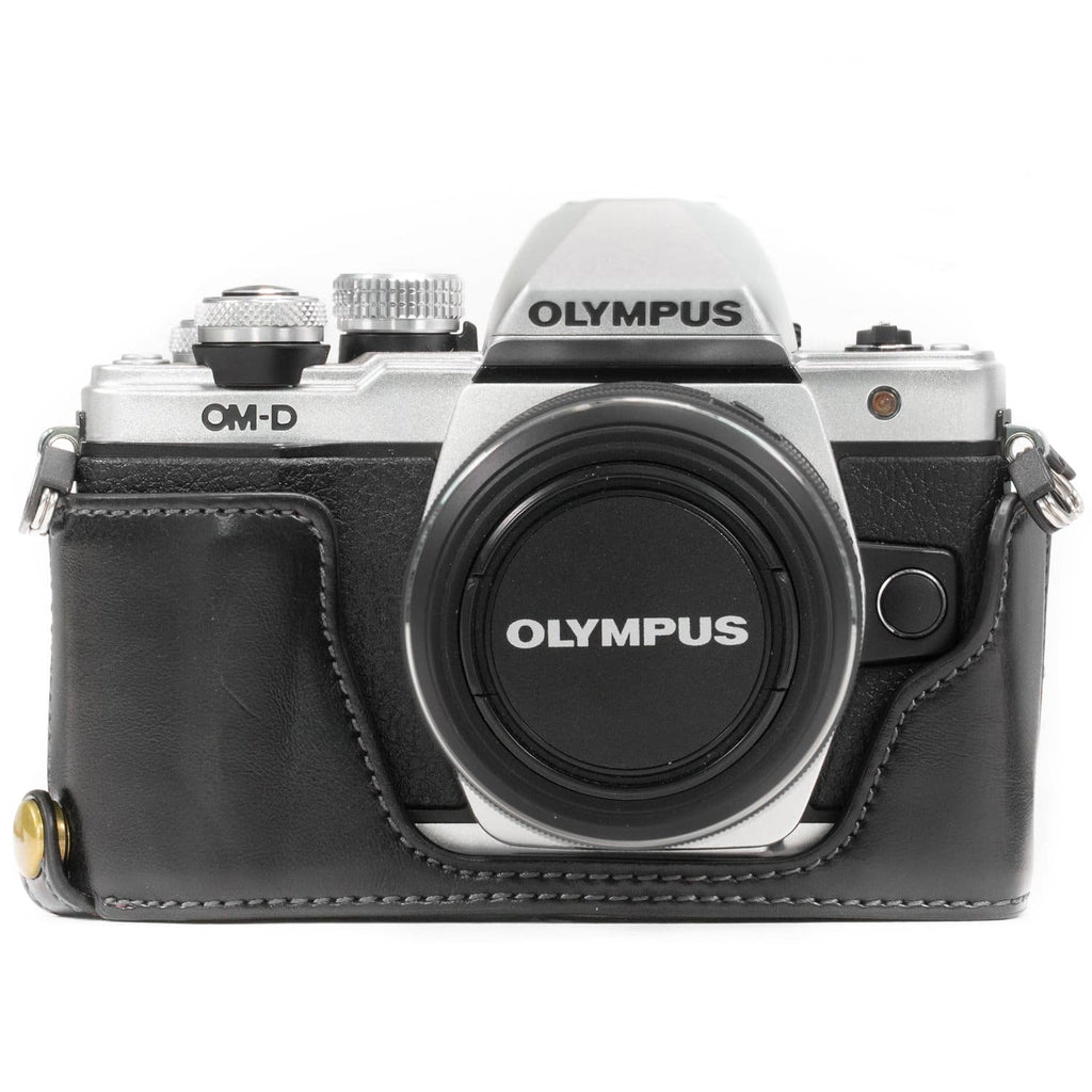 MegaGear Olympus OM-D E-M10 Mark II, E-M10 Ever Ready Leather Camera Half  Case and Strap