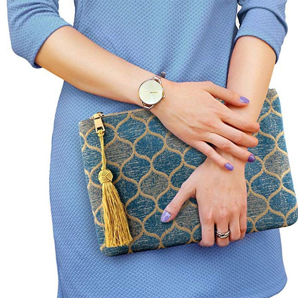 Designer clutch bag with wrist strap hotsell