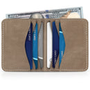 Otto Angelino Top Grain Leather Ultra Slim Bifold Card and Cash Wallet, Unisex