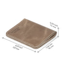 Otto Angelino Top Grain Leather Ultra Slim Bifold Card and Cash Wallet, Unisex