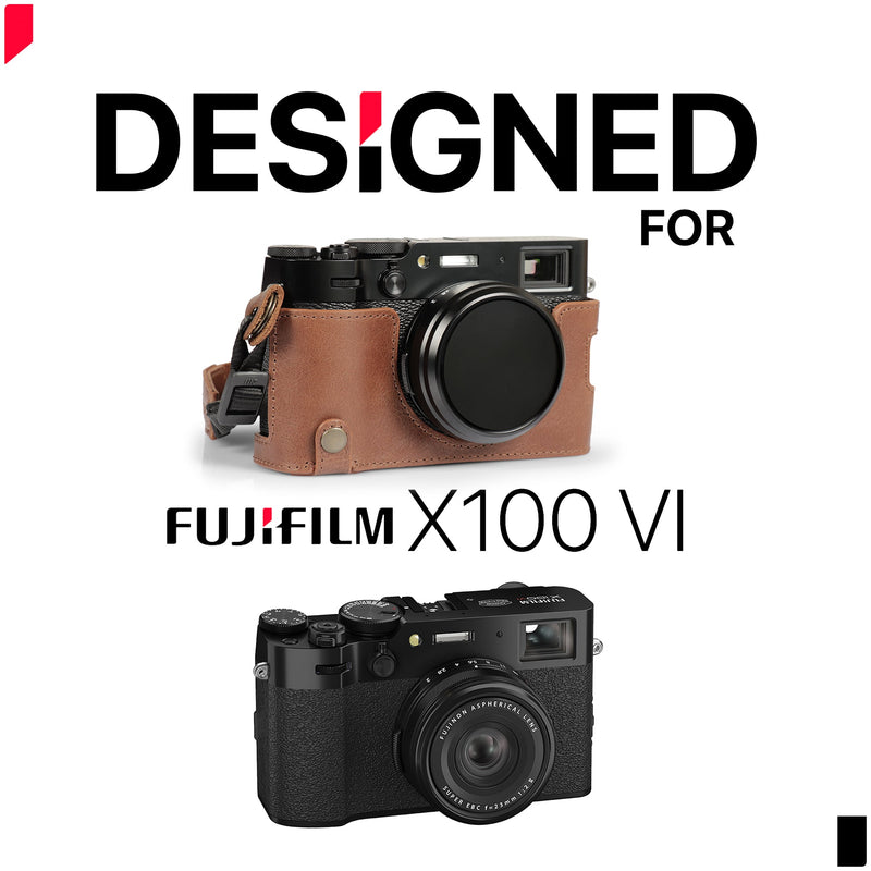 MegaGear Fujifilm X100VI Ever Ready Genuine Leather Half Camera Case