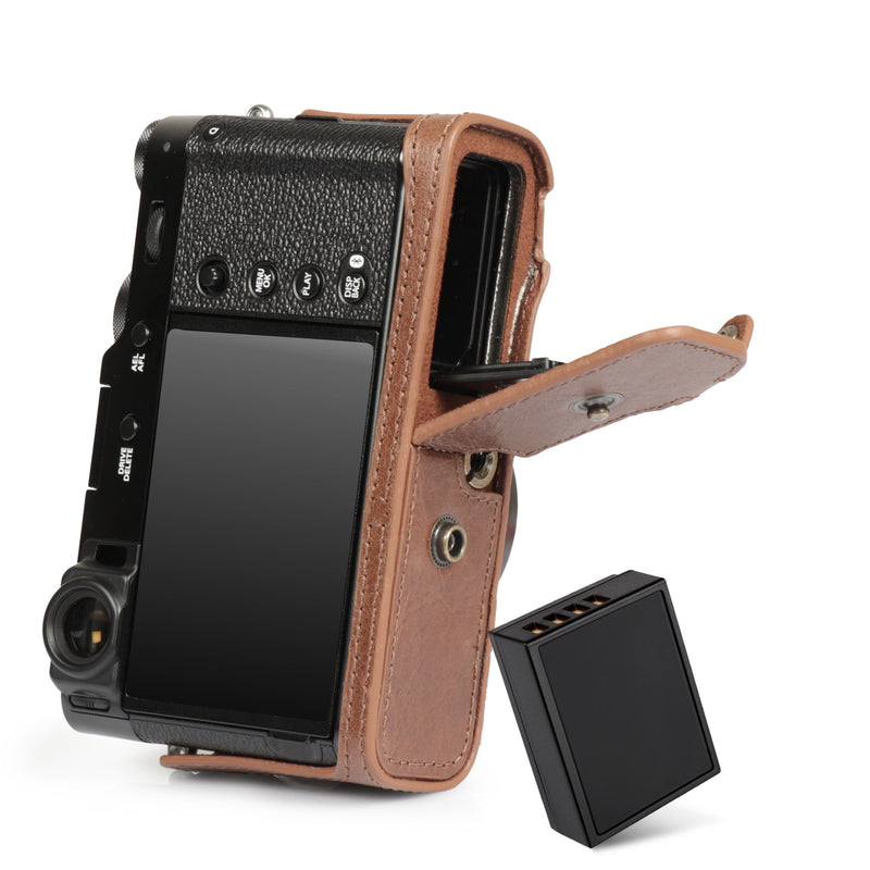 MegaGear Fujifilm X100VI Ever Ready Genuine Leather Camera Case - Stylish and Protective