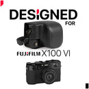 MegaGear Fujifilm X100VI Ever Ready Genuine Leather Camera Case - Stylish and Protective