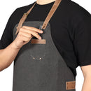 Otto Angelino Personalized Canvas Cooking Apron, Working Apron with Customization, Workshop Apron with Pockets, Woodworking Apron with Tool Pockets