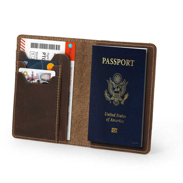 Otto Angelino Genuine Leather Passport Holder - Unisex