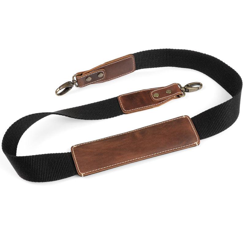 MegaGear Canvas & Genuine Leather Adjustable Shoulder or Neck Strap with Pad