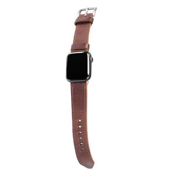 MegaGear Top Grain Leather Apple Watch Band Strap - Replacement Men & Women 42mm - 49mm and 38mm - 41mm, Apple Watch Series 10, Ultra, Ultra2, 9, 8, 7, 6, 5, 4, 3, SE