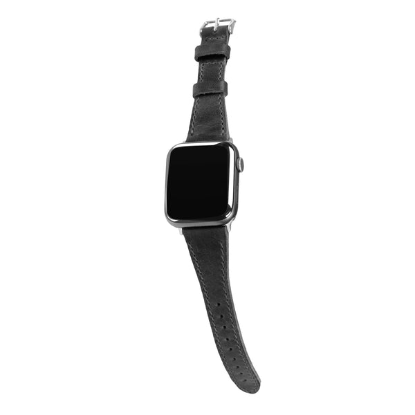 MegaGear Top Grain Leather Apple Watch Band Strap - Replacement Men & Women 42mm - 49mm and 38mm - 41mm, Apple Watch Series 10, Ultra, Ultra2, 9, 8, 7, 6, 5, 4, 3, SE