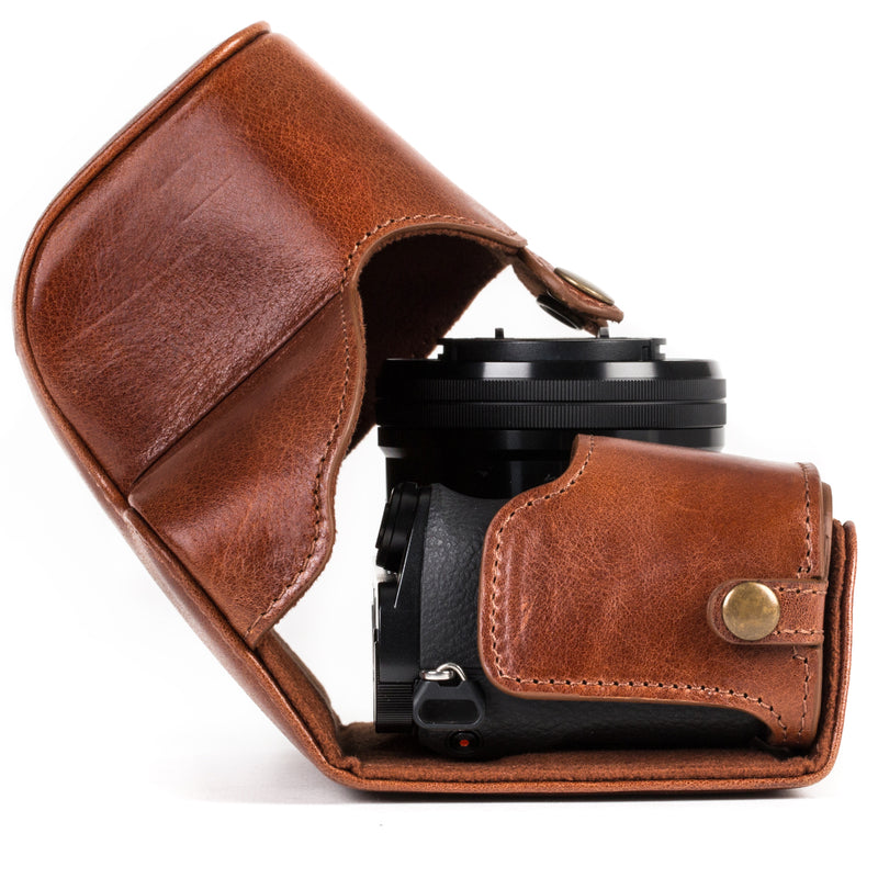 MegaGear Sony Alpha A6300, A6000 (16-50 mm) Ever Ready Top Grain Leather Camera Case and Strap