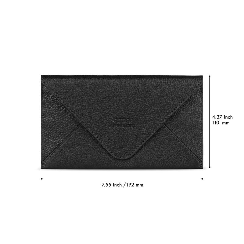 Otto Angelino Top Grain Leather Wallet, Multiple Slots Money, ID, Cards, Smartphone, RFID Blocking, Unisex