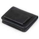 Otto Angelino RFID Blocking Men Zippered Bifold Wallet, Italian Top Grain Leather, Slim Travel Comfort, Credit Card Holder