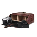 MegaGear Torres Top Grain Leather Camera Messenger Bag for Mirrorless, Instant and DSLR Cameras