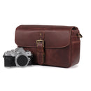 MegaGear Torres Top Grain Leather Camera Messenger Bag for Mirrorless, Instant and DSLR Cameras