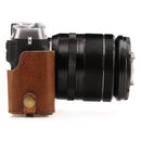 MegaGear Fujifilm X-E3 (23mm & 18-55mm) Ever Ready Top Grain Leather Camera Case and Strap