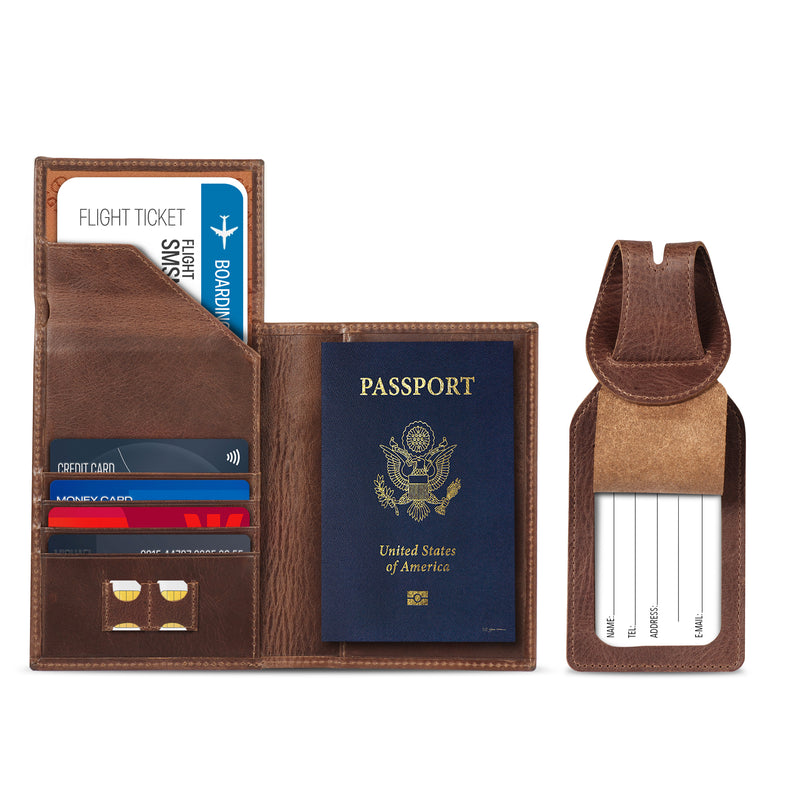 Buy Personalized Top Grain Leather Passport Case and Card Holder