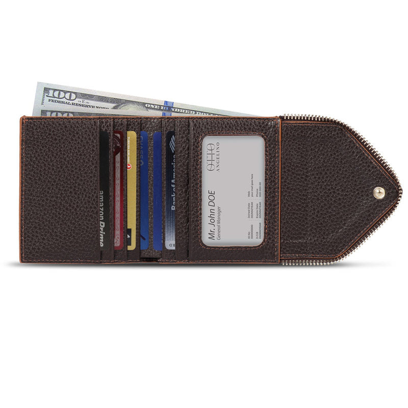 Otto Angelino Top Grain Leather Envelope Style Wallet, RFID Blocking, Unisex