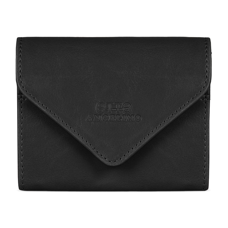 Otto Angelino Leather Coin and Credit Card Organizer, RFID Blocking, Unisex