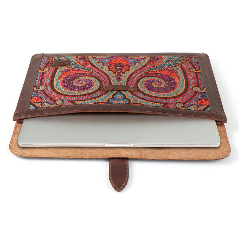 Londo Top Grain Leather Sleeve, Bohemian Bag for MacBook Pro, MacBook Air and iPad Case