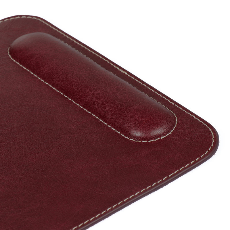 Londo Top Grain Leather Mouse Pad with Wrist Rest