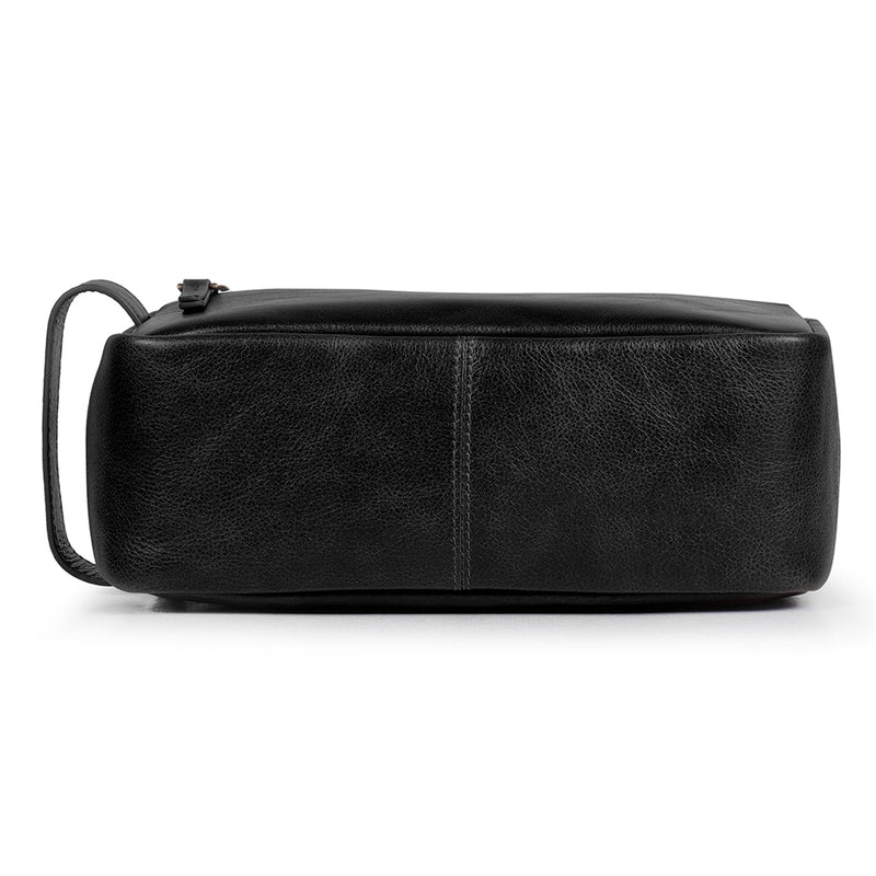 Londo Top Grain Leather Travel Toiletry, Dopp Kits, Makeup, Shaving Organizer Bag, Unisex