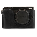 MegaGear Panasonic Lumix DC-GX9 Ever Ready Top Grain Leather Camera Half Case and Strap