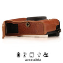 MegaGear Panasonic Lumix DC-GX9 Ever Ready Top Grain Leather Camera Half Case and Strap