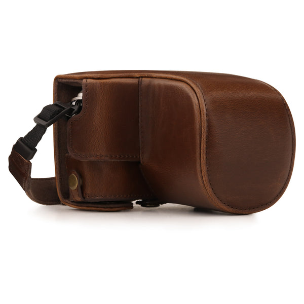 MegaGear Olympus PEN E-PL10, PEN E-PL9 (14-42mm) Ever Ready Leather Camera Case and Strap