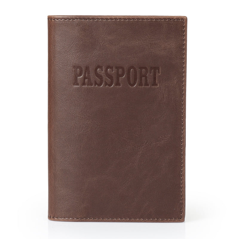 Otto Angelino Slim Passport Wallet with RFID Blocking, Leather Passport and Card Holder, Unisex Design Travel Wallets