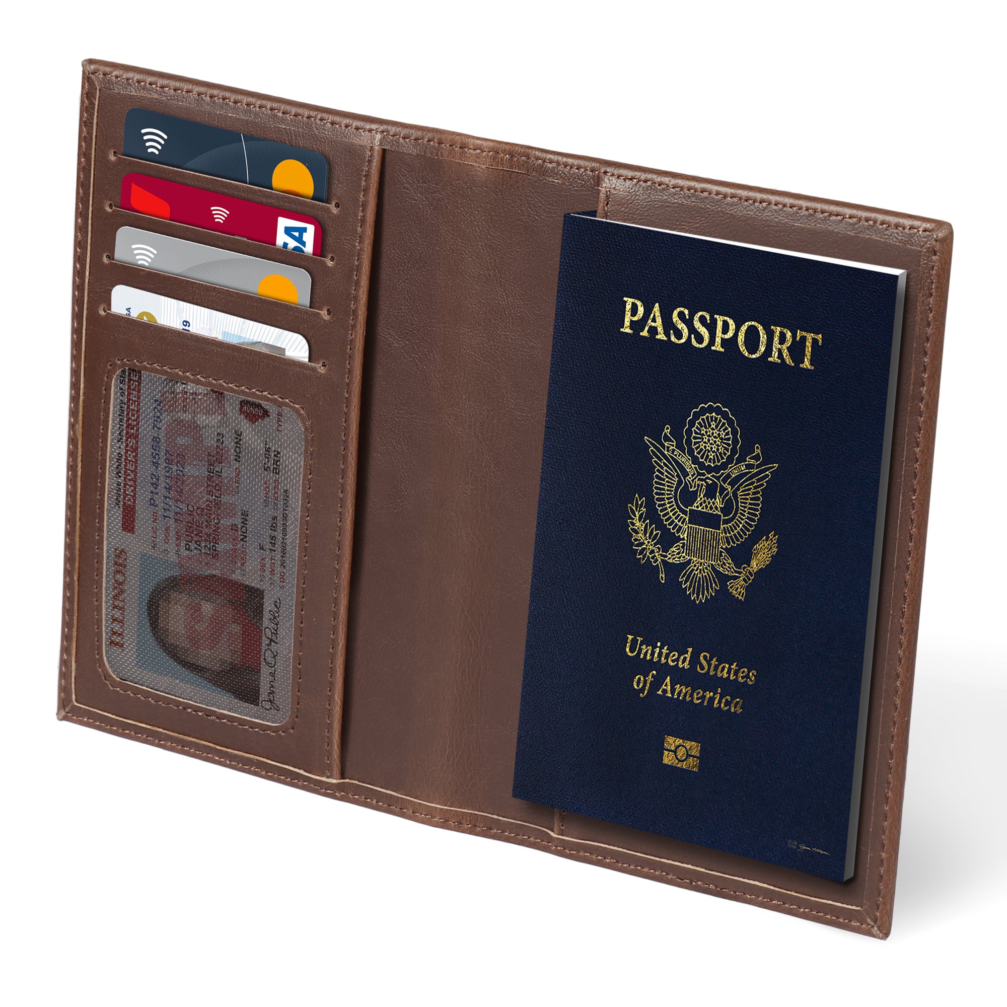 Women Travel Passport Credit ID Card Wallet Case Cover Holder Organizer Men  Bags