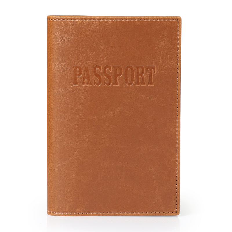 Otto Angelino Slim Passport Wallet with RFID Blocking, Leather Passpor ...