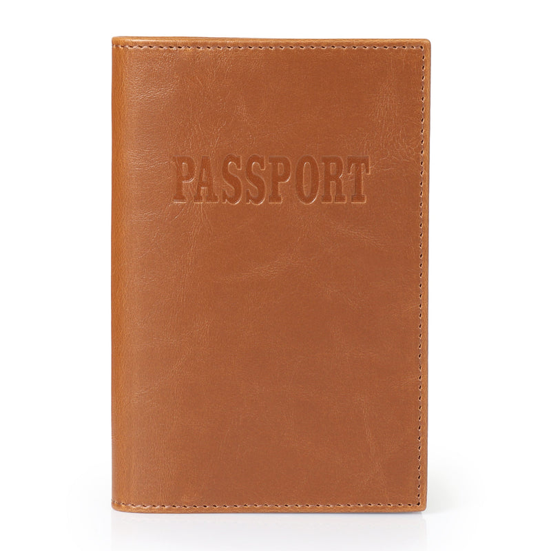 Otto Angelino Slim Passport Wallet with RFID Blocking, Leather Passport and Card Holder, Unisex Design Travel Wallets