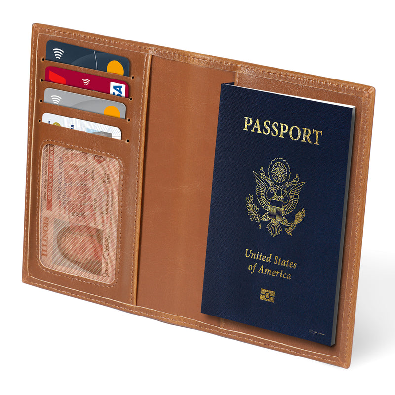 Designer 100% Real Leather Men Personalized Passport Cover with