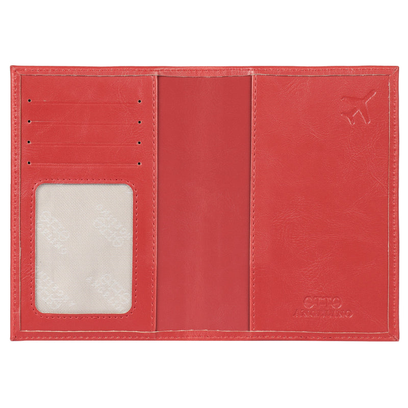 Otto Angelino Slim Passport Wallet with RFID Blocking, Leather Passport and Card Holder, Unisex Design Travel Wallets