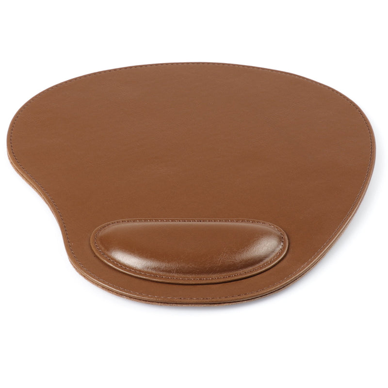 Londo Leather Oval Mouse Pad with Wrist Rest