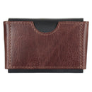 Otto Angelino Top Grain Leather Credit and Business Card Case with Snap Fastener Closure, Unisex