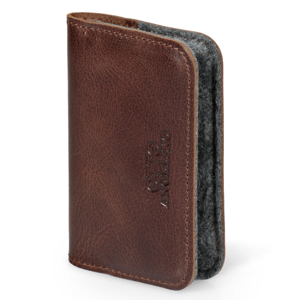 Otto Angelino Top Grain Leather Minimalist Wallet, Bank Cards, Money, Driver's License