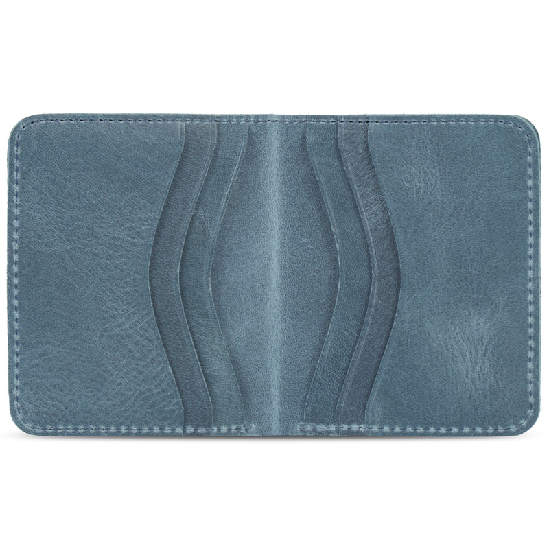 Otto Angelino Top Grain Leather Ultra Slim Bifold Card and Cash Wallet, Unisex