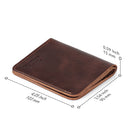 Otto Angelino Top Grain Leather Ultra Slim Bifold Card and Cash Wallet, Unisex