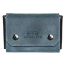 Otto Angelino Top Grain Leather Credit and Business Card Case with Snap Fastener Closure, Unisex