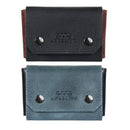 Otto Angelino Top Grain Leather Credit and Business Card Case with Snap Fastener Closure, Unisex