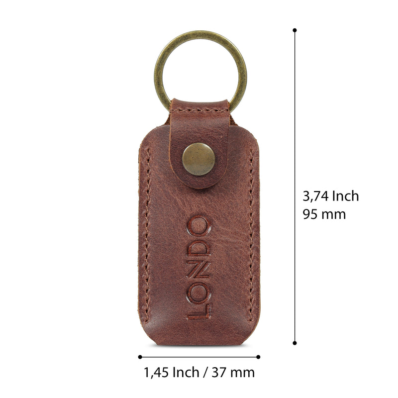 Londo Top Grain Leather Case with Keyring for Ledger Nano S Bitcoin Wallet Unisex