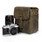 MegaGear Torres Mini Top Grain Leather Camera Messenger Bag for Mirrorless, Instant and DSLR Cameras