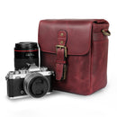 MegaGear Torres Mini Top Grain Leather Camera Messenger Bag for Mirrorless, Instant and DSLR Cameras