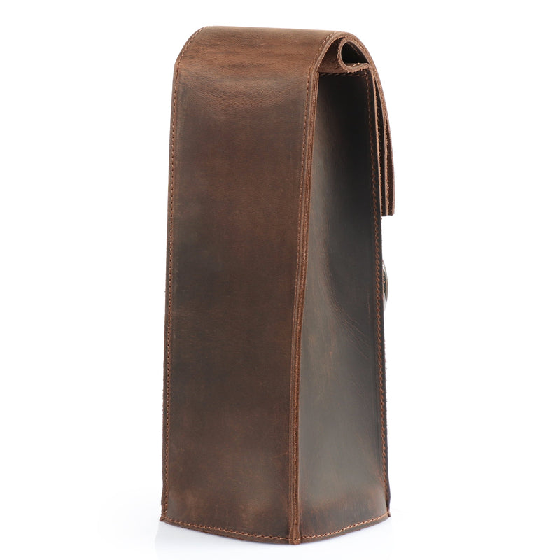 Londo Top Grain Leather Wine Bottle Holder and Carrier