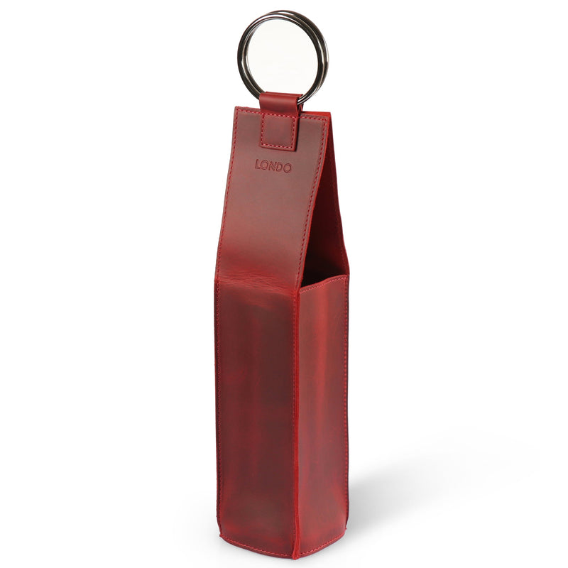 Londo Top Grain Leather Wine Bottle Holder and Carrier