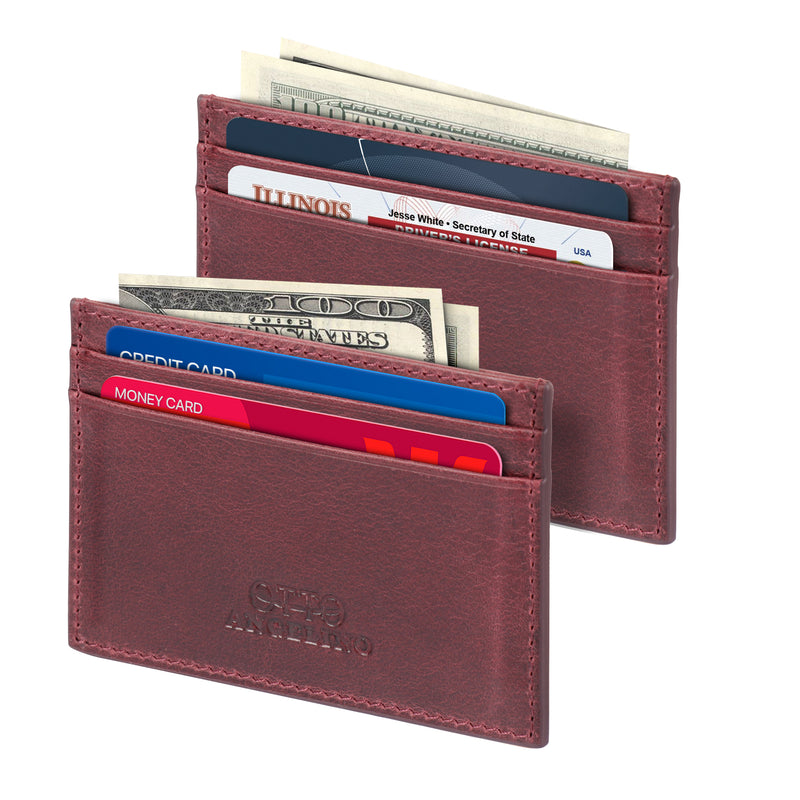 Otto Angelino Leather Wallet, Bank Cards, Money, Driver's License, RFID Blocking, Unisex