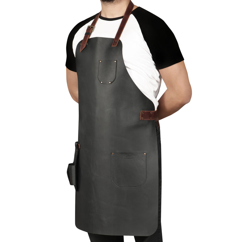 Otto Angelino Top Grain Leather Apron Woodworking, Cooking, Chef, Barista, Christmas Workshop with Tool Pockets