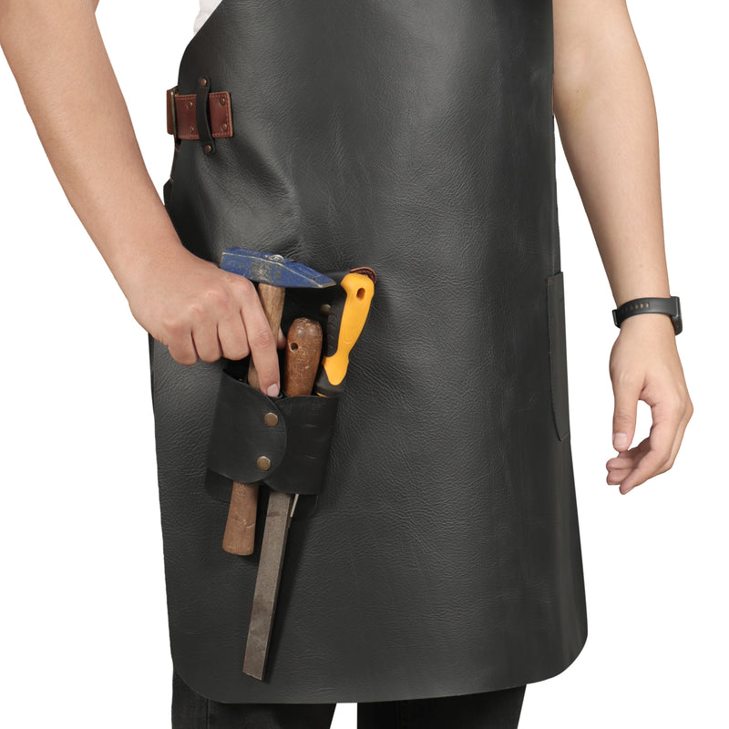 Otto Angelino Top Grain Leather Apron Woodworking, Cooking, Chef, Barista, Christmas Workshop with Tool Pockets