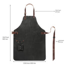 Otto Angelino Top Grain Leather Apron Woodworking, Cooking, Chef, Barista, Christmas Workshop with Tool Pockets